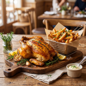 Poulet Fermier frites maison