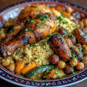 Couscous Poulet, Boulettes, Merguez