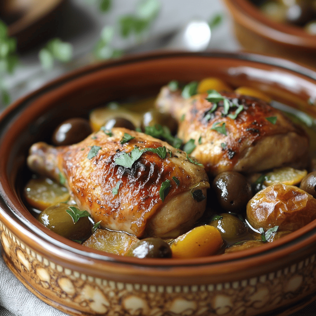Tajine poulet et citrons confits