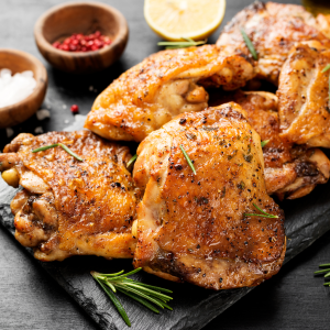 Cuisses de poulet cuites