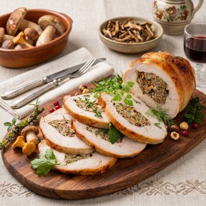 Roti de dinde forestier